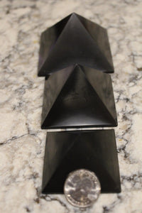 POLISHED SHUNGITE PYRAMID FOR EMF PROTECTION IN THE HOME OR OFFICE