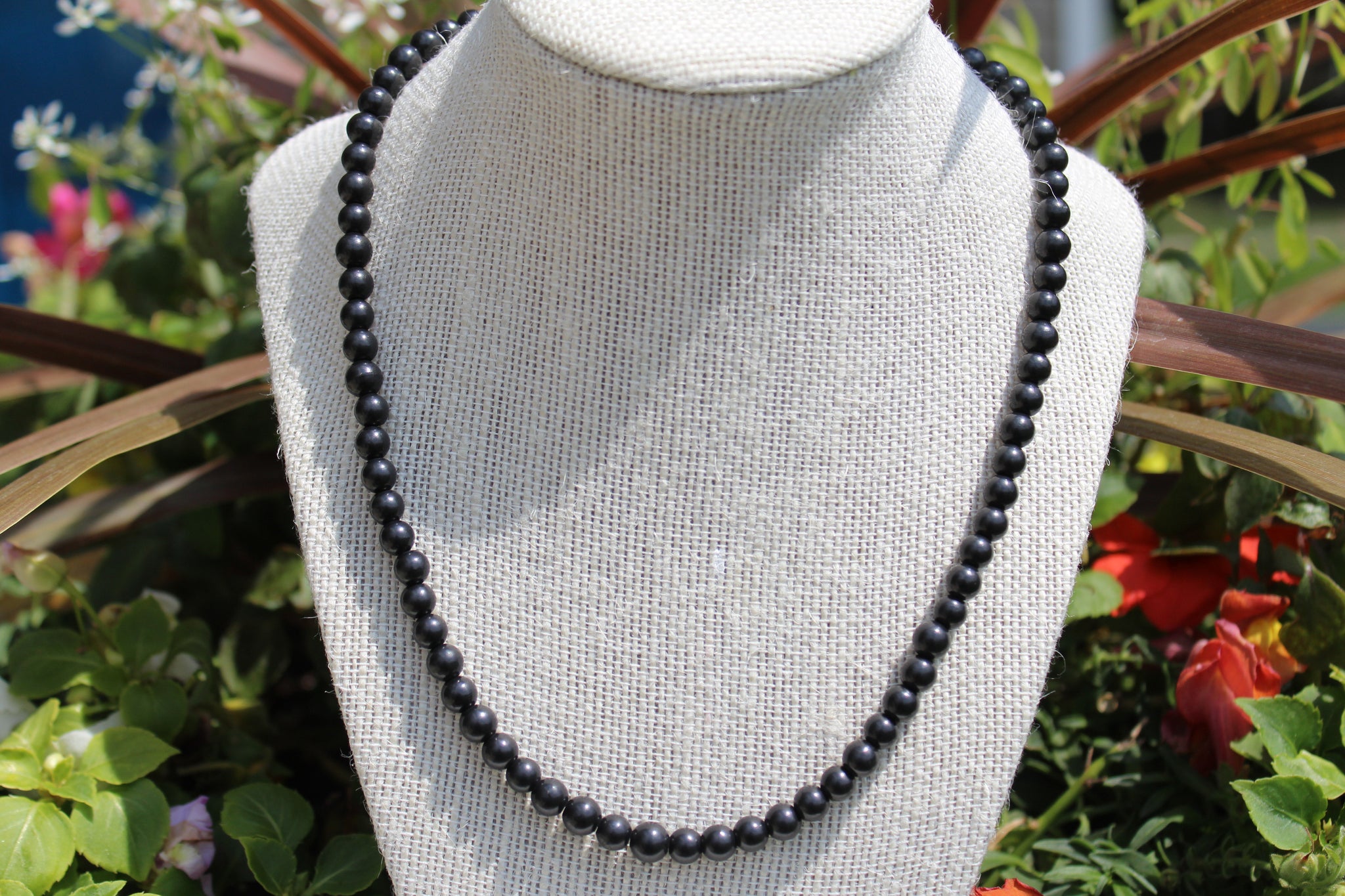 Shungite hot sale bead necklace