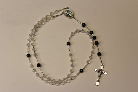 CATHOLIC ROSARY WITH SHUNGITE BEADS FOR EMF PROTECTION