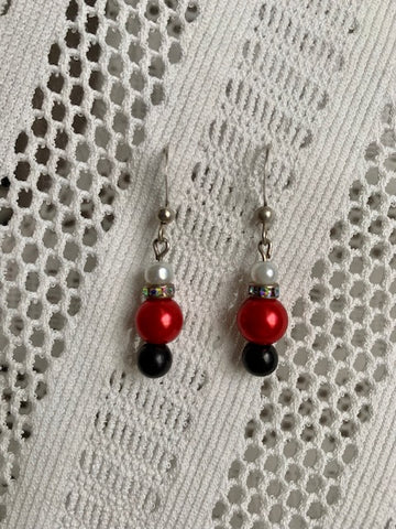 STERLING SILVER EARRINGS WITH 6MM SHUNGITE BEAD