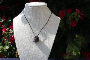 SHUNGITE NECKLACE WITH ELITE STONE ON PLAIN CORD